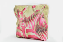 Load image into Gallery viewer, Pink Zebra Cosmetic Bag Small
