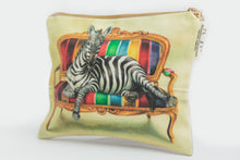 Load image into Gallery viewer, Zebra Small Zip Bag