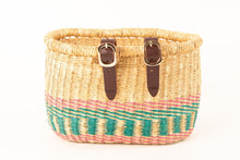 Load image into Gallery viewer, ALIKA : Child's Pink and Turquoise Oblong Bike Basket