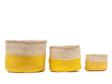 Load image into Gallery viewer, ALIZETI : Yellow Colour Block Woven Basket