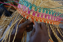 Load image into Gallery viewer, NAMNAM : Handcrafted Midnight Blue & Natural Bike Basket