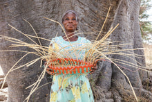 Load image into Gallery viewer, ATIA : Handcrafted Orange Block Tiered Bike Basket