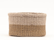 Load image into Gallery viewer, CHALI : Brown & Grey Colour Block Woven Basket