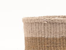 Load image into Gallery viewer, CHALI : Brown & Grey Colour Block Woven Basket