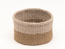 Load image into Gallery viewer, CHALI : Brown & Grey Colour Block Woven Basket