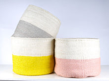 Load image into Gallery viewer, ITALE: Grey Colour Block Woven Basket