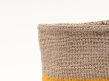 Load image into Gallery viewer, GHAFLA : Yellow & Grey Duo Colour Block Woven Basket