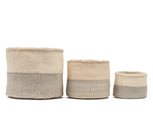 Load image into Gallery viewer, ITALE: Grey Colour Block Woven Basket