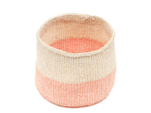 Load image into Gallery viewer, JIONI : Dusky Pink Colour Block Woven Basket