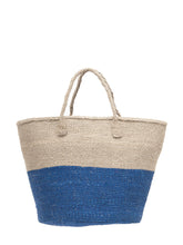 Load image into Gallery viewer, KASUKU: Blue and Grey Colour Block Shopper