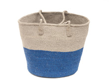 Load image into Gallery viewer, KASUKU: Blue and Grey Colour Block Shopper