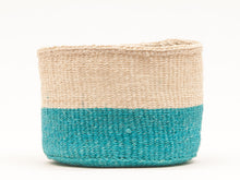 Load image into Gallery viewer, LAZIMA : Turquoise Colour Block Woven Basket