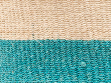 Load image into Gallery viewer, LAZIMA : Turquoise Colour Block Woven Basket