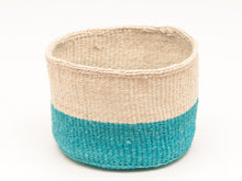 Load image into Gallery viewer, LAZIMA : Turquoise Colour Block Woven Basket