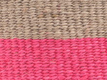 Load image into Gallery viewer, MALIZA: Grey & Fluoro Pink Colour Block Woven Basket