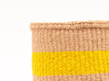 Load image into Gallery viewer, MAZAO: Fluoro Pink and Yellow Woven Storage Basket