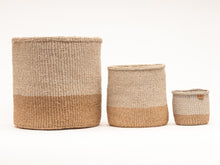 Load image into Gallery viewer, MBILI : Two Tone Woven Storage Basket