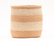 Load image into Gallery viewer, MSETO: Sand and Natural Wide Stripe Woven Storage Basket