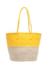 Load image into Gallery viewer, MWEPESI: Grey and Yellow Colour Block Shopper
