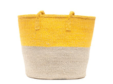 Load image into Gallery viewer, MWEPESI: Grey and Yellow Colour Block Shopper