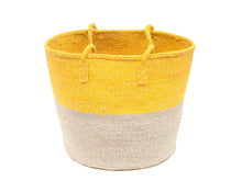 Load image into Gallery viewer, MWEPESI: Grey and Yellow Colour Block Shopper