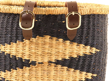 Load image into Gallery viewer, NAMNAM : Handcrafted Midnight Blue & Natural Bike Basket