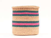 Load image into Gallery viewer, NDOTO : Turquoise, Pink and Sand Woven Storage Basket