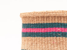 Load image into Gallery viewer, NDOTO : Turquoise, Pink and Sand Woven Storage Basket