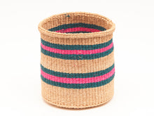 Load image into Gallery viewer, NDOTO : Turquoise, Pink and Sand Woven Storage Basket