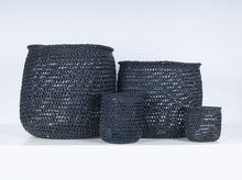 Load image into Gallery viewer, WAVU : Black Open Weave Storage Basket