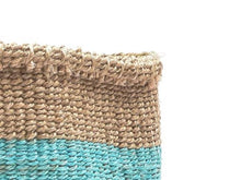 Load image into Gallery viewer, IWALO: Orange & Turquoise Woven Storage Basket