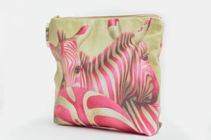 Pink Zebra Cosmetic Bag Small