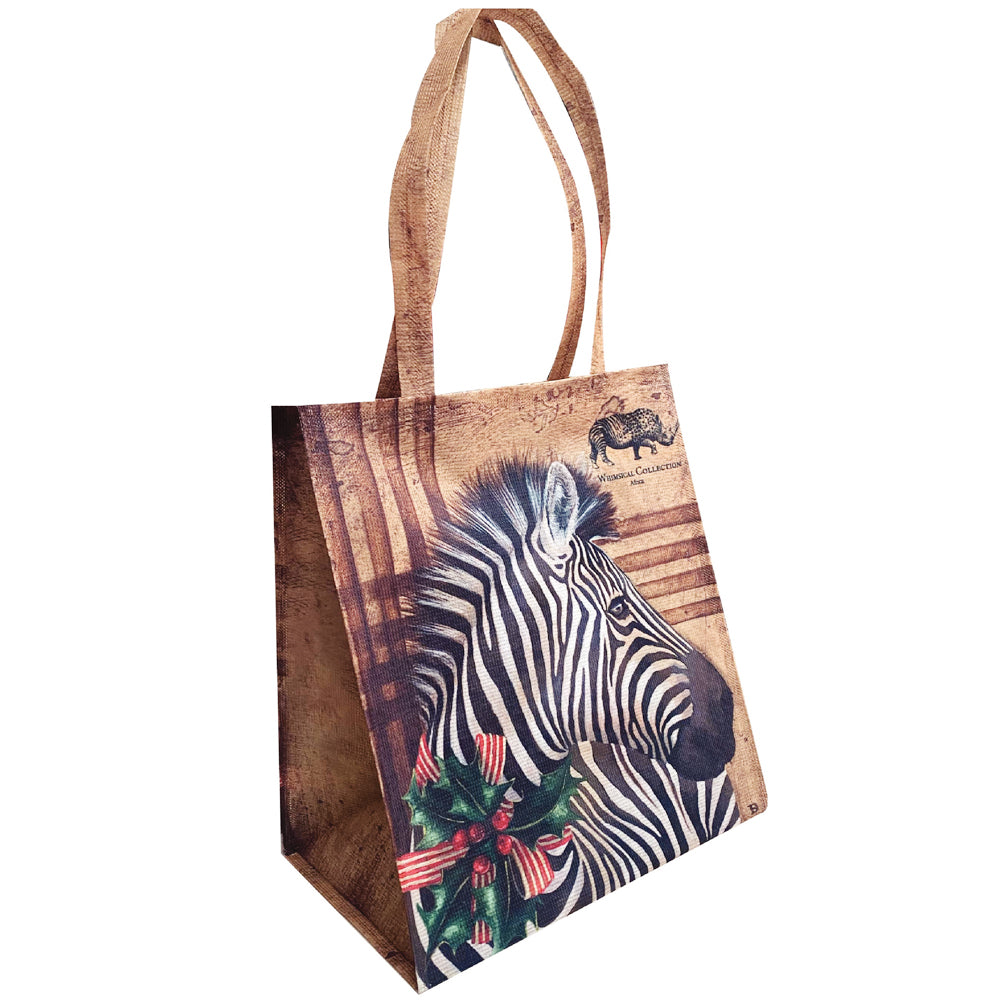 Golden Christmas: Zebra Shopper Bag