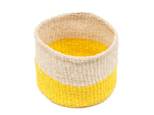Load image into Gallery viewer, ALIZETI : Yellow Colour Block Woven Basket
