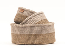 Load image into Gallery viewer, CHALI : Brown &amp; Grey Colour Block Woven Basket
