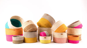 MCHANGA: Khaki Cloud Woven Storage Basket (3 variants)