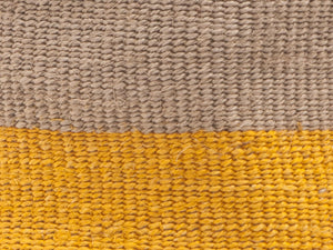 GHAFLA : Yellow & Grey Duo Colour Block Woven Basket