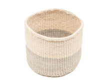 Load image into Gallery viewer, ITALE: Grey Colour Block Woven Basket
