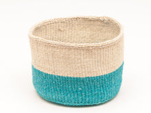 Load image into Gallery viewer, LAZIMA : Turquoise Colour Block Woven Basket
