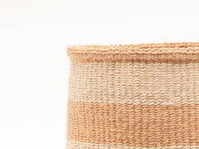 Load image into Gallery viewer, MSETO: Sand and Natural Wide Stripe Woven Storage Basket
