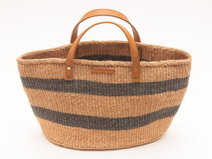 MCHANA: Black Stripes Shopper and Picnic Bag