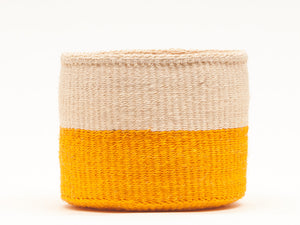 RUKIA : Orange Colour Block Woven Basket