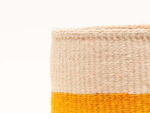 RUKIA : Orange Colour Block Woven Basket