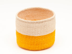 RUKIA : Orange Colour Block Woven Basket